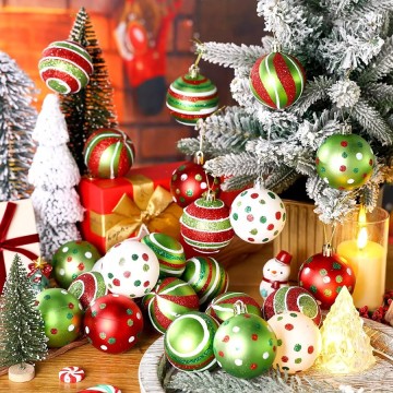 New Arrival Red Hand-Painted Christmas Baubles Hanging Tree Decoration Ball-Bola De Navidad Holiday Supplies