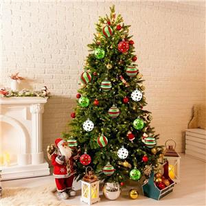 High Quality Hand Painted Christmas Ball Sets Glitter New Design Hanging Christmas Ball Tree Ornaments for Holiday Decorations