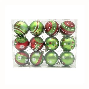 High Quality Hand Painted Christmas Ball Sets Glitter New Design Hanging Christmas Ball Tree Ornaments for Holiday Decorations