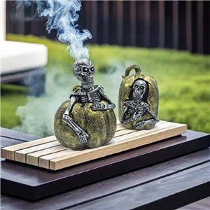 Halloween Home Decor Horror Skeleton Pumpkin LED Light Day of the Dead Resin Mexican Decorative Knick-Knacks