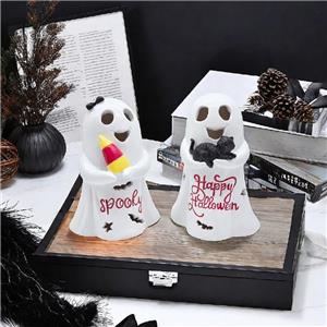 Halloween Home Decor Horror Skeleton Pumpkin LED Light Day of the Dead Resin Mexican Decorative Knick-Knacks