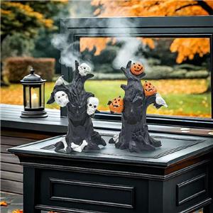 Halloween Home Decor Horror Skeleton Pumpkin LED Light Day of the Dead Resin Mexican Decorative Knick-Knacks