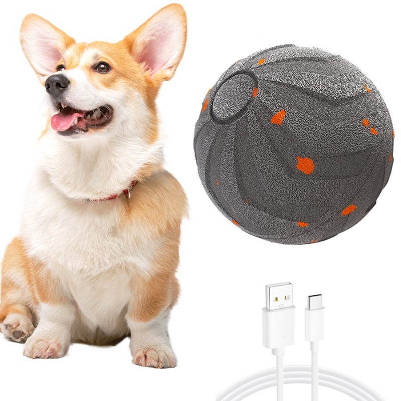 Automatically Rolling Ball with LED Light and USB Smart Pet Toy