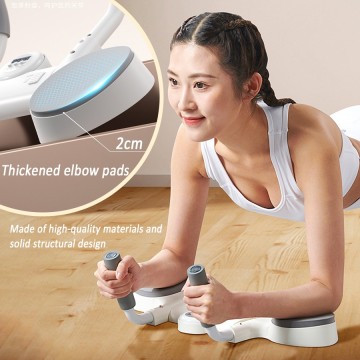 Portable Multifunctional Flat Support Trainer Adjustable Plank Abdominal Muscle Board Roller Wheels Fitness Aid for Home