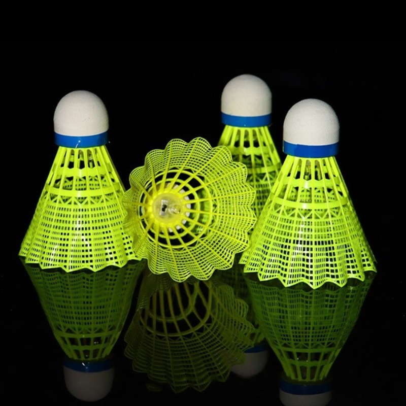 LED Luminous Badminton Dark Night Colored Plastic Foam Glow in the Dark Shuttlecocks