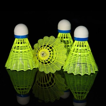 LED Luminous Badminton Dark Night Colored Plastic Foam Glow in the Dark Shuttlecocks