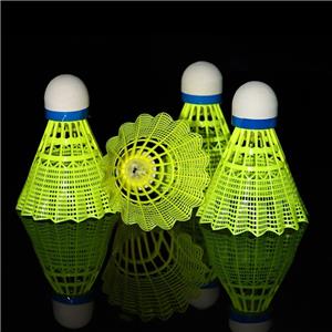 LED Luminous Badminton Dark Night Colored Plastic Foam Glow in the Dark Shuttlecocks