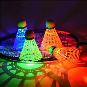 LED Luminous Badminton Dark Night Colored Plastic Foam Glow in the Dark Shuttlecocks