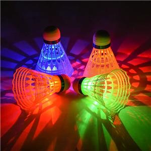 LED Luminous Badminton Dark Night Colored Plastic Foam Glow in the Dark Shuttlecocks