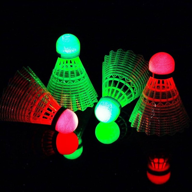 Nylon Luminous Badminton Balls - Glow in the Dark for Night Play Durable & Wind-Resistant
