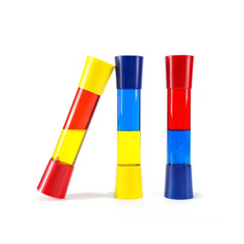 Relaxing Sensory Liquid Timer Toy Effective Stress Relief Hourglass Floating Colored Lava Lamp Bubble Motion for Promotional Toy