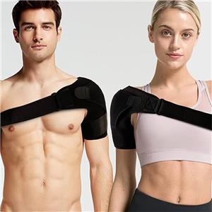 Adjustable Unisex Sports Shoulder Pads Single-Shoulder Support Brace for Basketball Badminton Two-Sided Relief for Left/Right