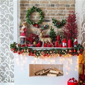 Assorted Red 4 cm Shatterproof Christmas Baubles Pendant Ball Ornament Set for Seasonal Holiday Party Decorations (50 Pcs)