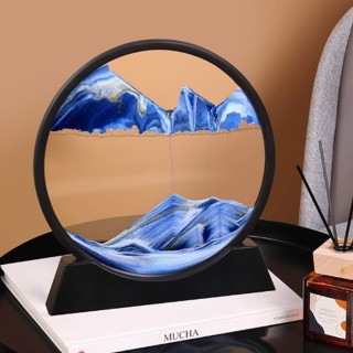 Relaxing 3D Quicksand Glass Sand Art Deep Sea Landscape for Home Office Decor Novelty Desk Toys Bookshelf Mantle Bookshelf