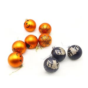 12pcs Halloween Hanging Ball Ornaments Glitter Witch Ghost Shatterproof Tree Balls for Haunted House Halloween Holiday Supplies