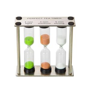 3-in-1 Perfect Tea Timer Brushed Stainless Steel Frame for Home Kitchen Kids Classroom Novelty Gift for Tea Time Decor