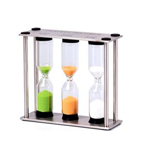 3-in-1 Perfect Tea Timer Brushed Stainless Steel Frame for Home Kitchen Kids Classroom Novelty Gift for Tea Time Decor