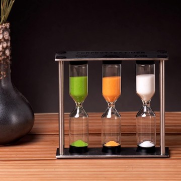 Three-In-One Metal Sand Timer Hourglass Perfect Tea Timer for Herbal Teas Novelty Gift Idea