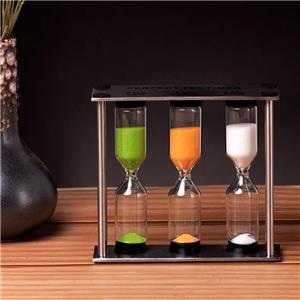 3-in-1 Perfect Tea Timer Brushed Stainless Steel Frame for Home Kitchen Kids Classroom Novelty Gift for Tea Time Decor