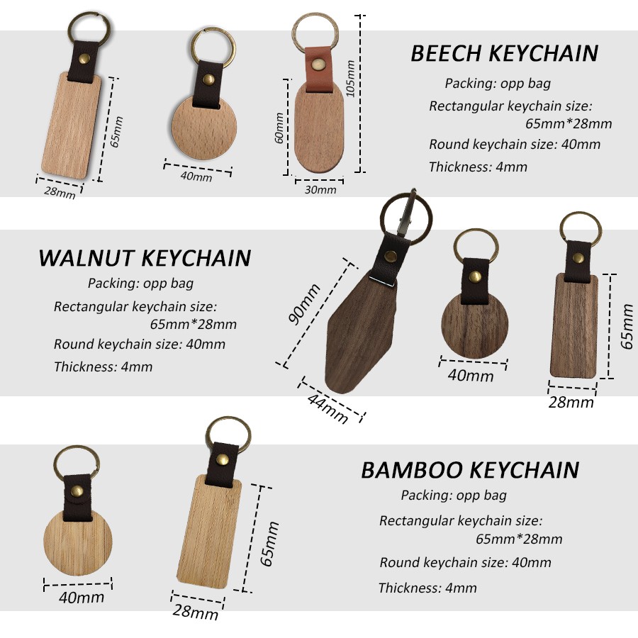 High Quality Wood Carving Keychain