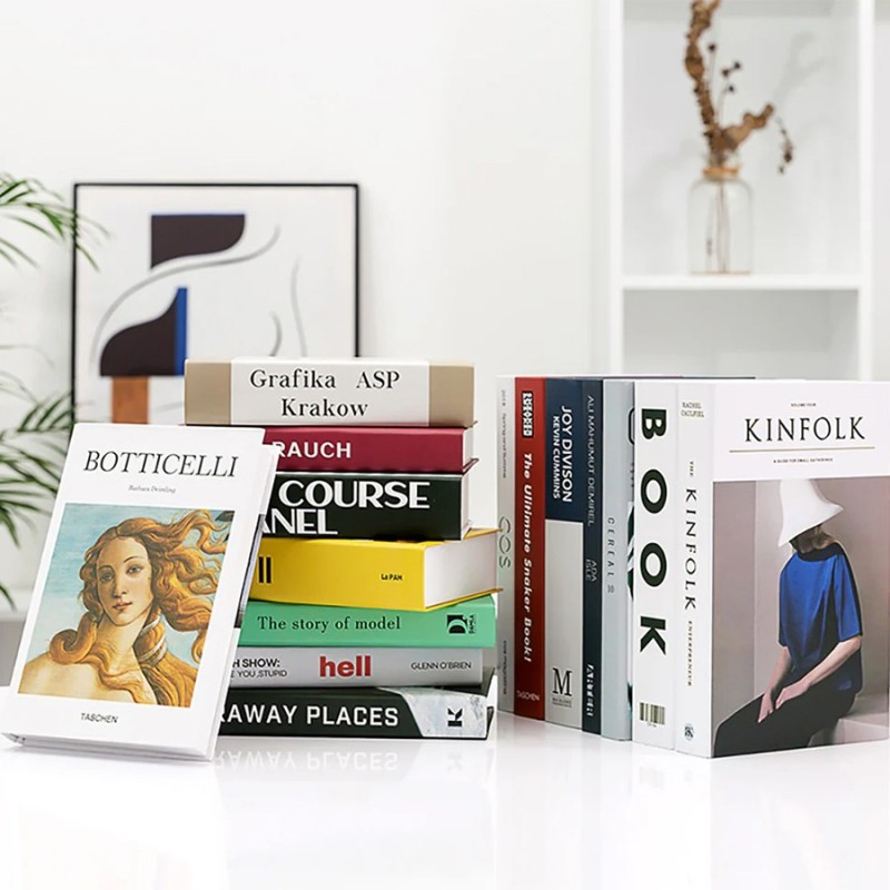 Decorative Book Set Simple Open Fake Book, Fashion Simulation Book, Desktop Decorative Ornaments