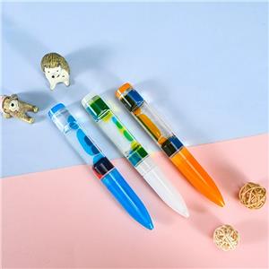 Colorful Liquid Motion Bubbler Pens Promotional Fidget Liquid Timer Pen for Stress Anxiety Relief Home Office Desk Toys