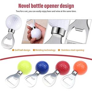 New Arrival Personalized Antique Golf Ball Bottle Opener Stainless Steel Wine/Bier Opener with Engraved Keychain Souvenir Gifts