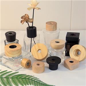 Wooden Lid Replacement for Aromatherapy Bottle Square Shape Car Aromatherapy Bottle Cover Oil Diffuser Bathroom