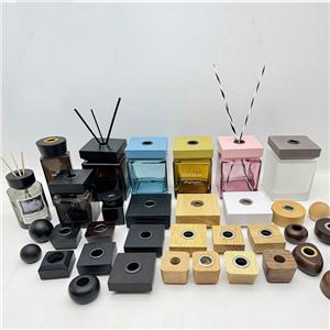 Wooden Lid Replacement for Aromatherapy Bottle Square Shape Car Aromatherapy Bottle Cover Oil Diffuser Bathroom