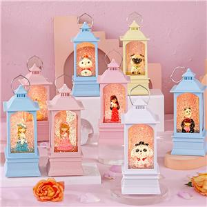 Novelty Cute Princess Flash Snow Globe Water Lantern, Battery Operated, USB Connected, Comes with Many Figurine Designs.
