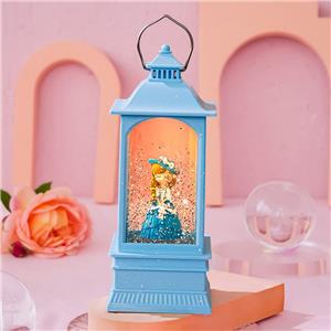 Novelty Cute Princess Flash Snow Globe Water Lantern, Battery Operated, USB Connected, Comes with Many Figurine Designs.