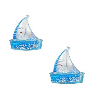 Marine Style Acrylic Resin Sailboat Ornament for Weddings & Parties Novelty Gifts with Mineral Oil Wedding & Party Supplies