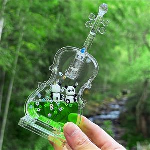 Stress-Relief Panda Oil Leak Sand Timer with Glitter Green Liquid, Creative Desktop Mood Calmer for Kids & Adults