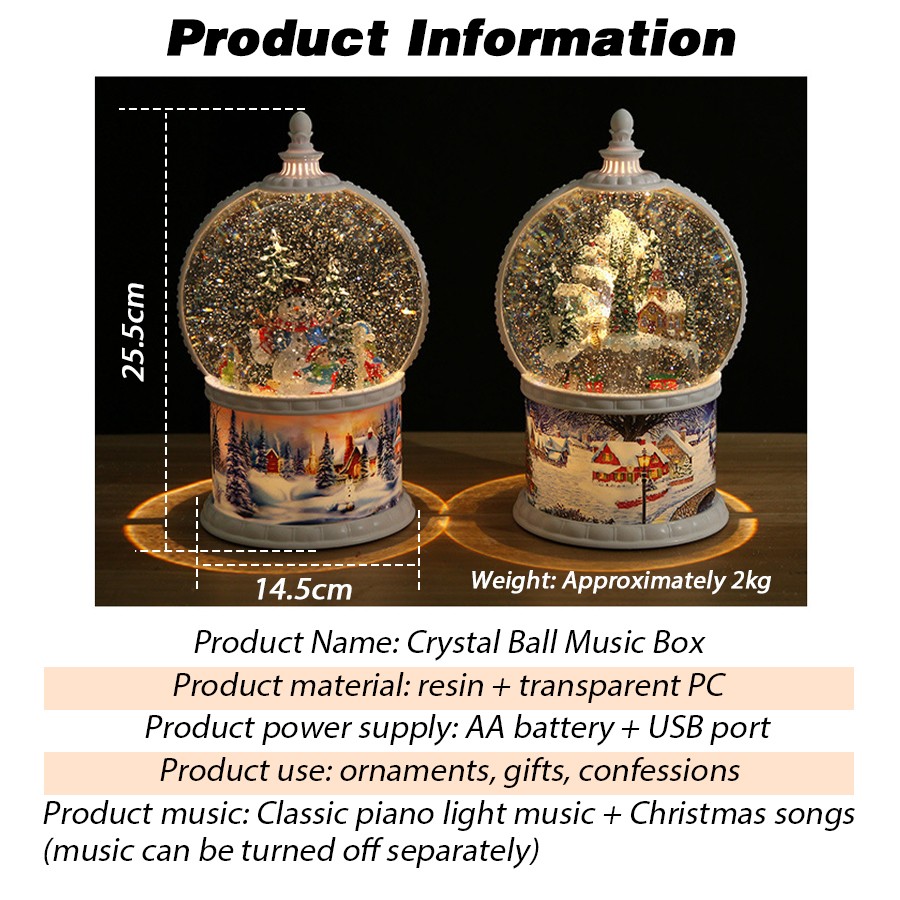 christmas Water Lantern Lamp Table