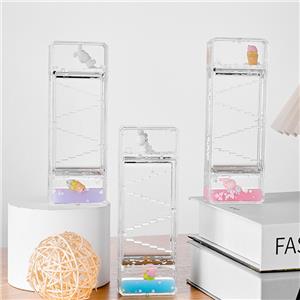 Cartoon Rabbit Liquid Hourglass Oil Drop Stress Relief Desktop Decoration for Student/Children Gift