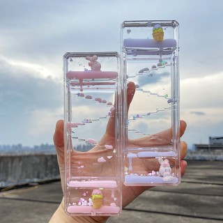 2026 Creative Cartoon Liquid Hourglass New Year Rabbit Toy for Office & Living Room Table Decor Novelty Gift