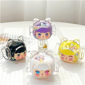 Trendsetters' Novelty Gifts Surprise Resin Girl Figures Blind Bag Packaging Random Cat-Ear Headwear Expressive Faces Shimmery