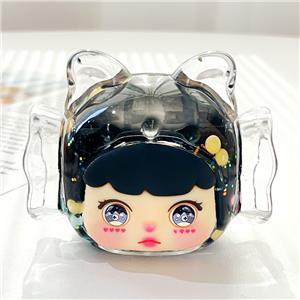 Trendsetters' Novelty Gifts Surprise Resin Girl Figures Blind Bag Packaging Random Cat-Ear Headwear Expressive Faces Shimmery