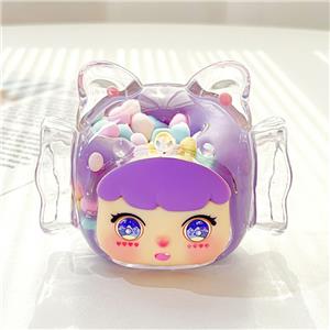 Trendsetters' Novelty Gifts Surprise Resin Girl Figures Blind Bag Packaging Random Cat-Ear Headwear Expressive Faces Shimmery