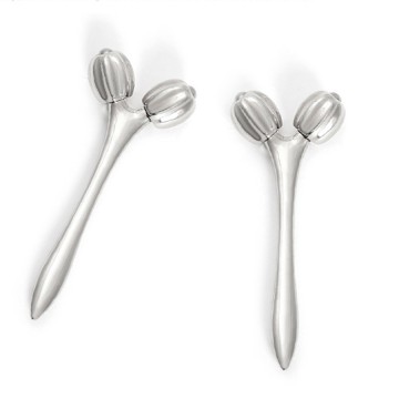 Rose Gold Double-headed Ball Bearing Facial Beauty Stick with Lifting & Firming Effect