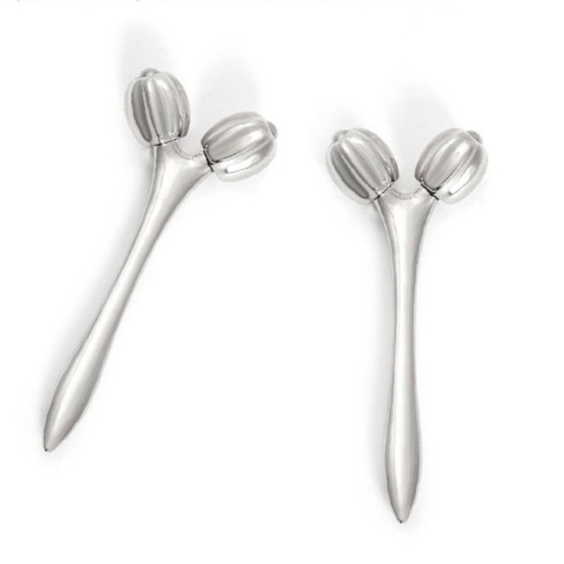 Rose Gold Double-headed Ball Bearing Facial Beauty Stick with Lifting & Firming Effect