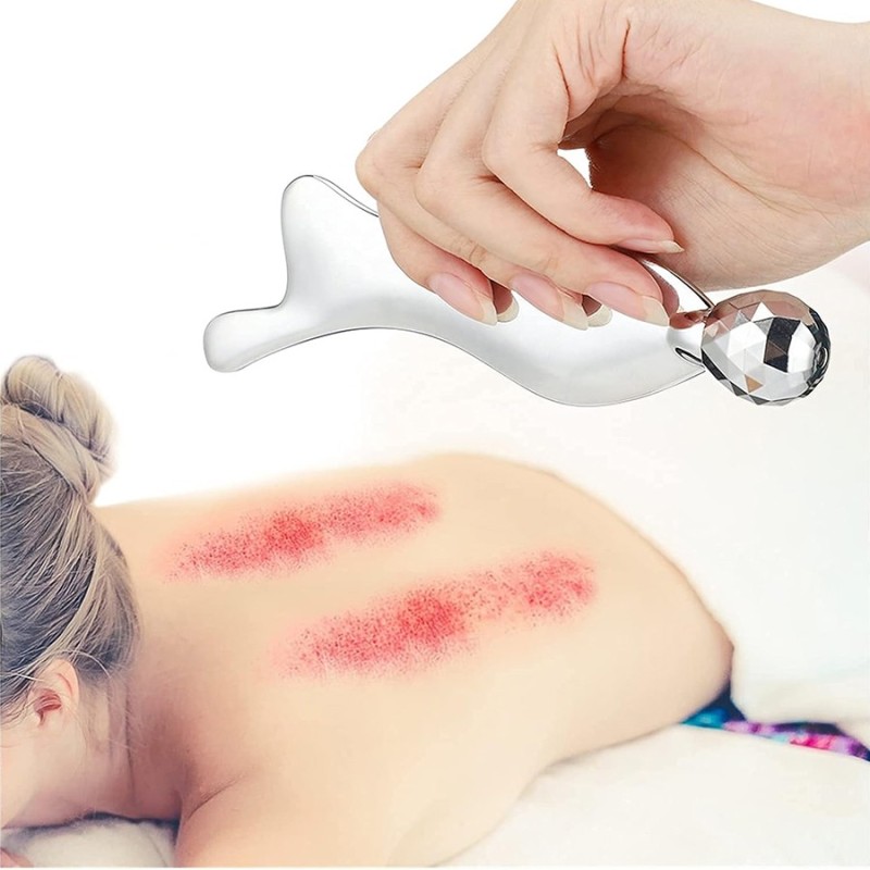 Fish-shaped Zinc Alloy Gua Sha Board for Facial and Body Massage