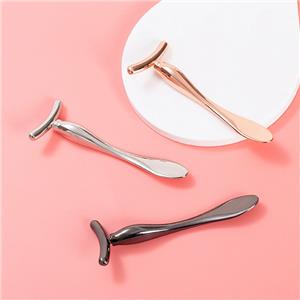 T-shaped Metal Facial Roller & Eye Cream Applicator with Massager Head