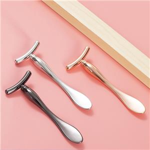 T-shaped Metal Facial Roller & Eye Cream Applicator with Massager Head