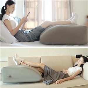 Comfortable PVC Flocking Inflatable Footstool for Relaxation at Home