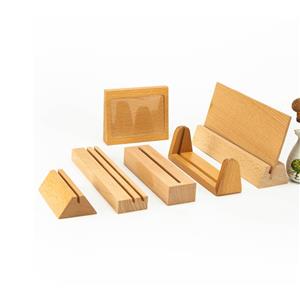 Sturdy Wooden Card Stand: Versatile holder for postcards, menus, photos, and handwritten notes, doubles as storage box.