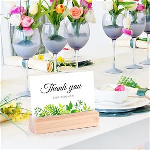 Sturdy Wooden Card Stand: Versatile holder for postcards, menus, photos, and handwritten notes, doubles as storage box.