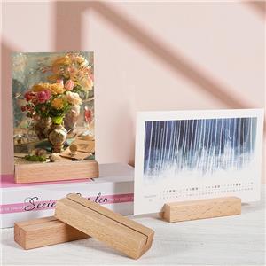 Sturdy Wooden Card Stand: Versatile holder for postcards, menus, photos, and handwritten notes, doubles as storage box.