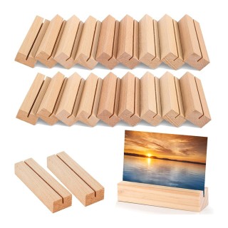 Wooden Menu/Photo Holder Stand: Premium build, perfect for restaurants, events, or personal spaces; stores cards when not in use.