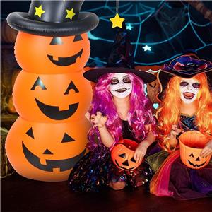 Trick or Treat! Stackable Pumpkin Tumbler with Witch Hat & Ghost Faces for Festive Ambiance